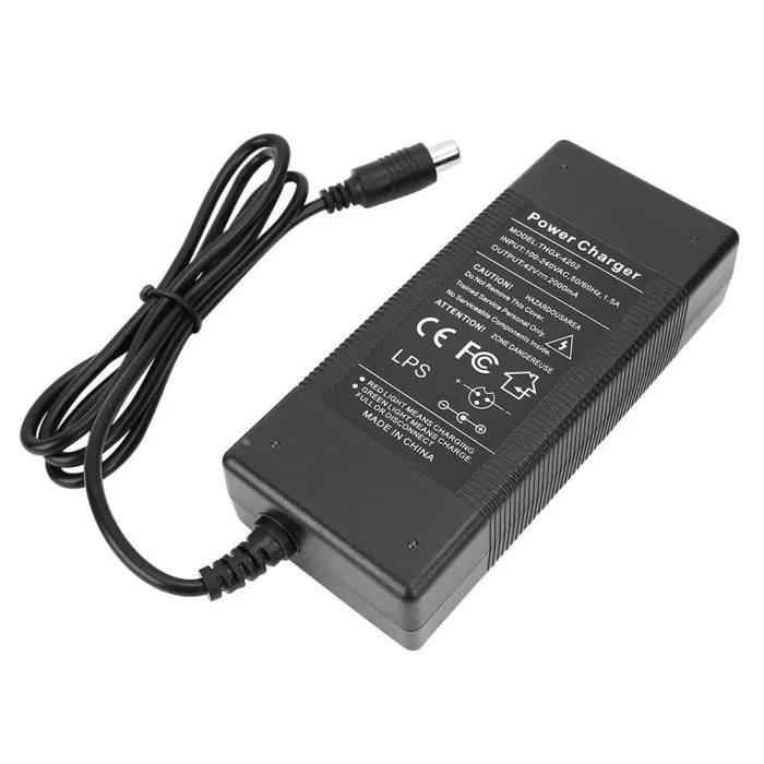 Chargeur 42V 2A pour vélo électrique