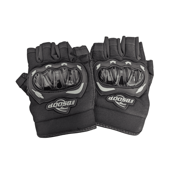 Gants de moto pour hommes à demi-doigt