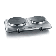 Rechaud électrique double plaque inox Severin