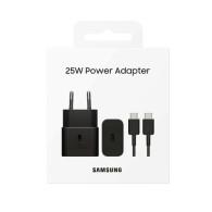 Chargeur Samsung 25W GaN C-to-C avec câble noir