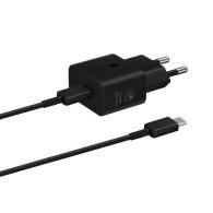 Chargeur Samsung 25W GaN C-to-C avec câble noir