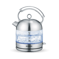 Bouilloire Severin en verre 1,7L sans BPA - Design rétro haut de gamme