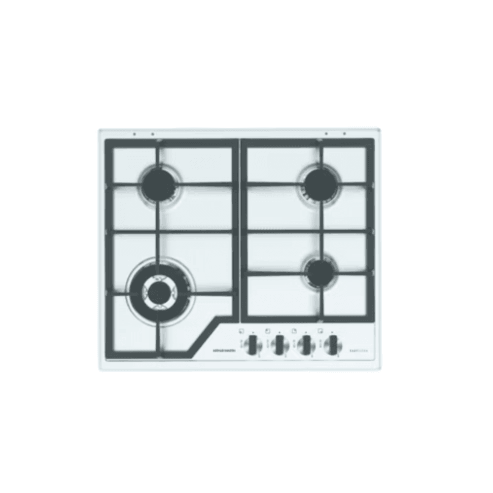 Plaque de cuisson à gaz 4 feux 60 cm en fonte inox