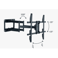 Support TV pivotant 50-120 pouces deux bras