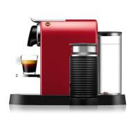 Nespresso CitiZ & Milk C123 - Machine à café rouge cerise avec mousseur intégré