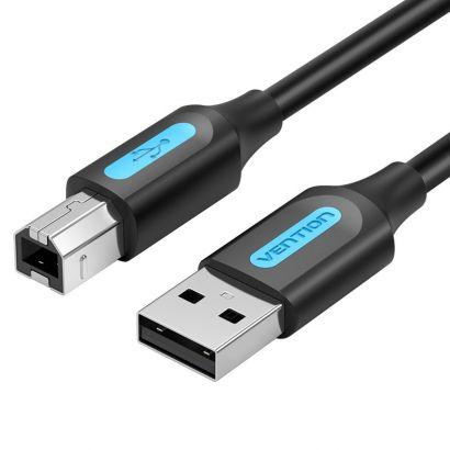 Câble USB 2.0 A Male vers B Male 5 m Noir PVC