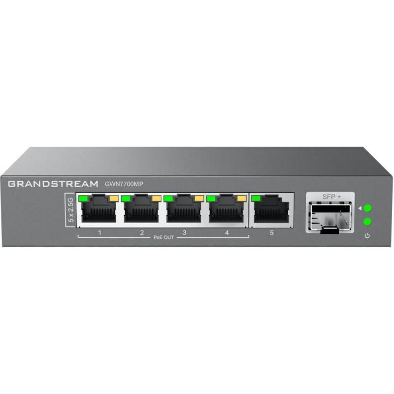 Switch Réseau Grandstream GWN7700MP Multi-Gigabit 2,5 G 5 Ports PoE+ 1 SFP+ Non Administrable (GWN7700MP)