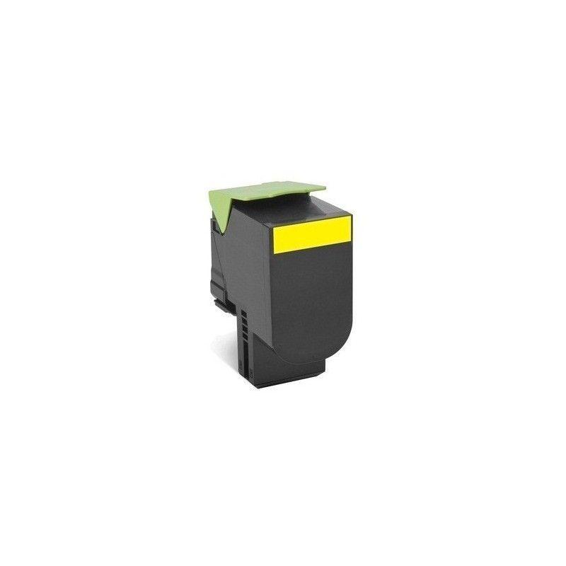 Cartouche de toner jaune Lexmark 708Y (70C80Y0) - 1000 pages