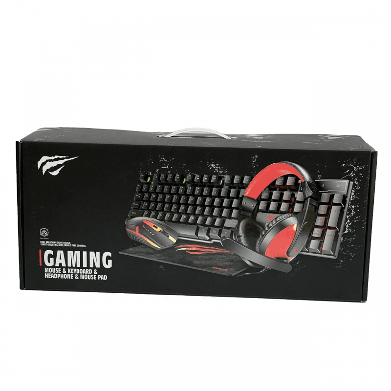 Kit Gaming Havit RVB Clavier, Souris, Casque et Tapis de Souris