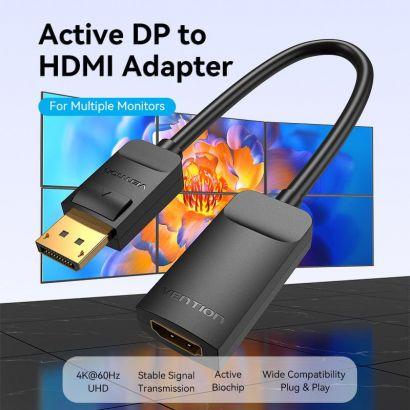 Convertisseur DisplayPort vers HDMI 4K 60Hz - Câble 0.15m Noir