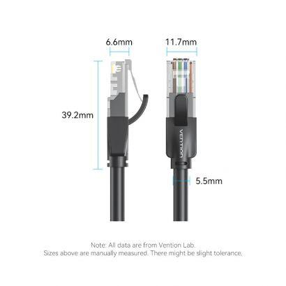 Câble réseau Cat.6 UTP 5M Noir