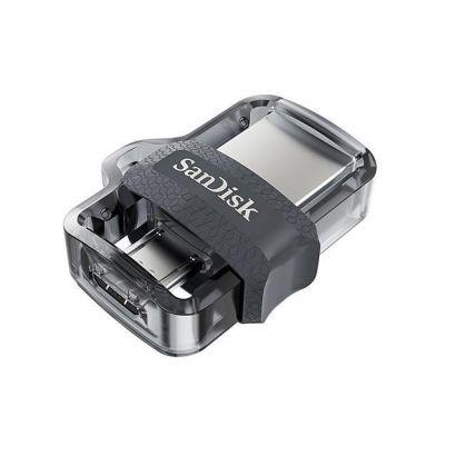 Clé USB SanDisk Dual Drive USB OTG 3.0 64 Go - Gris & Argent