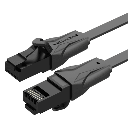 Câble réseau Cat.6 UTP plat 15m noir