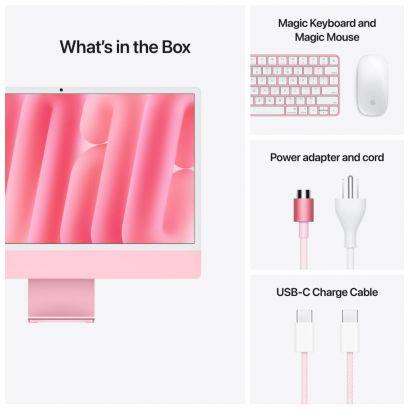 Apple iMac 24" M4 16 Go 256/512 Go Rose (2024) - Écran Retina 4.5K