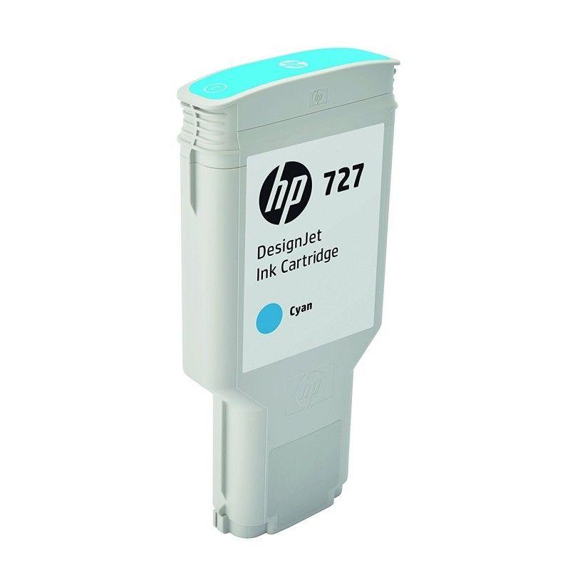 Cartouche d'encre cyan HP 727 (F9J76A) - 300 ml pour imprimantes DesignJet
