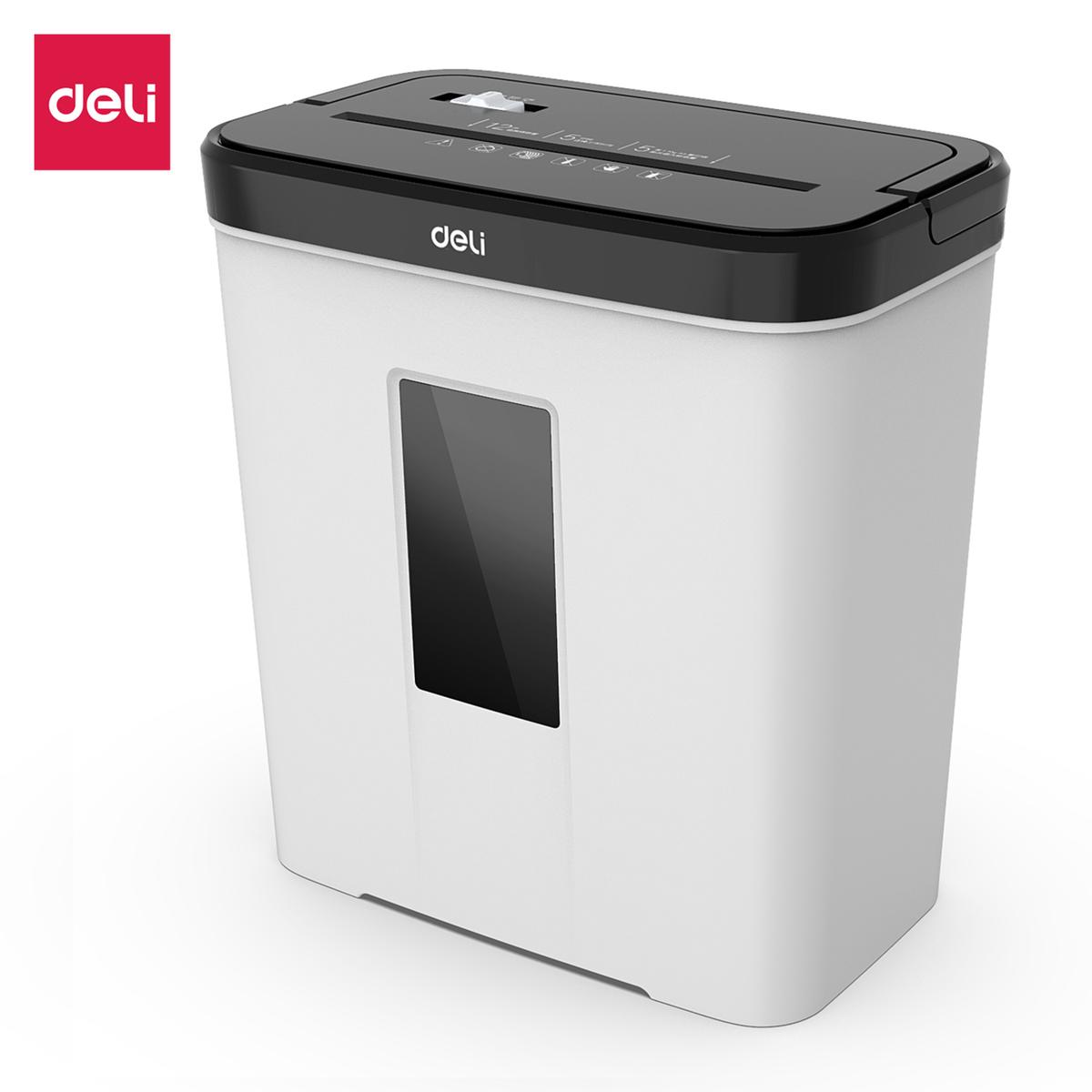 Deli Destructeur de Papier A4 E9939 - 12 Litres / 5 Feuilles