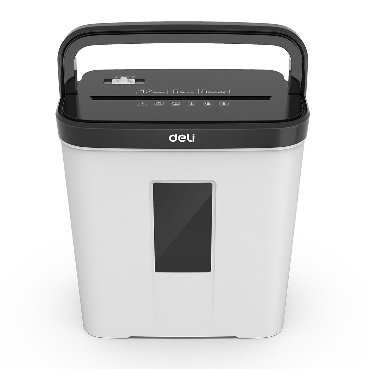 Deli Destructeur de Papier A4 E9939 - 12 Litres / 5 Feuilles