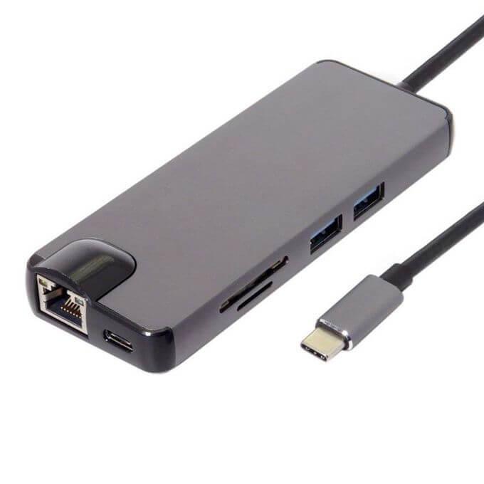 Adaptateur multifonction USB C to HDTV – 8 Ports – 8in1