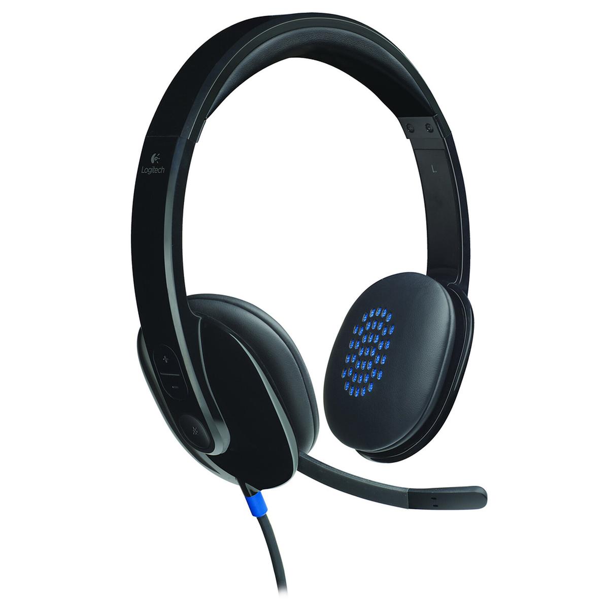 Casque Logitech USB Headset H540 avec contrôle du volume sur oreillette