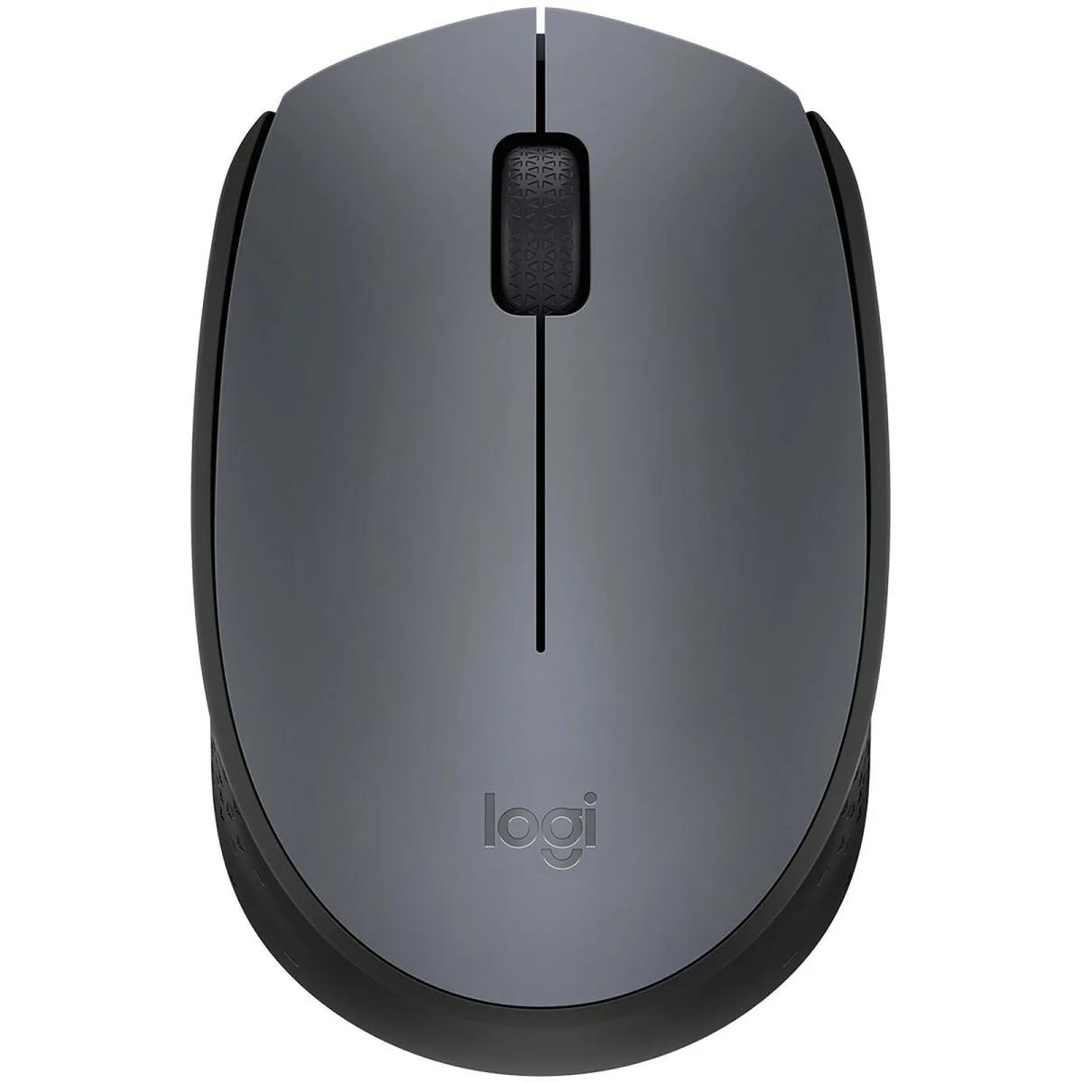 Logitech Souris sans fil M170 ambidextre – capteur optique – 3 bouton – Gris