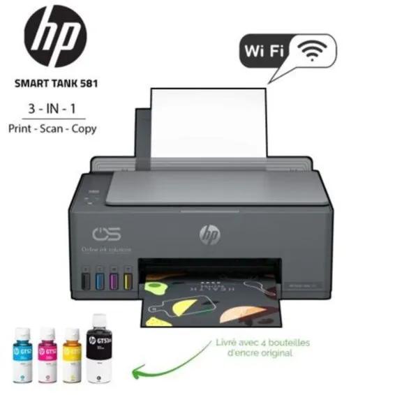 Imprimante HP Smart Tank 581 Multifonction à réservoir rechargeable