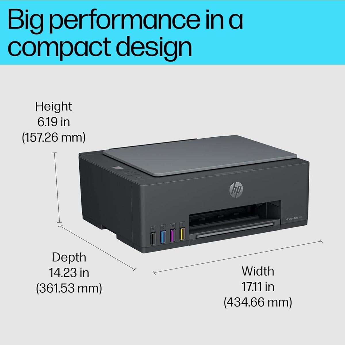 Imprimante HP Smart Tank 581 Multifonction à réservoir rechargeable