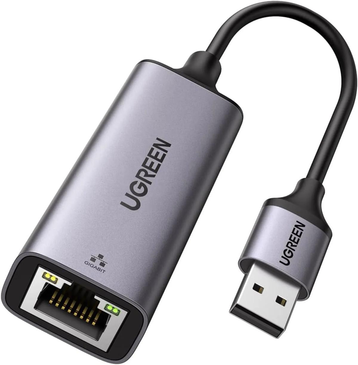 Adaptateur USB 3.0 vers RJ45 Ethernet Gigabit UGREEN en Aluminium