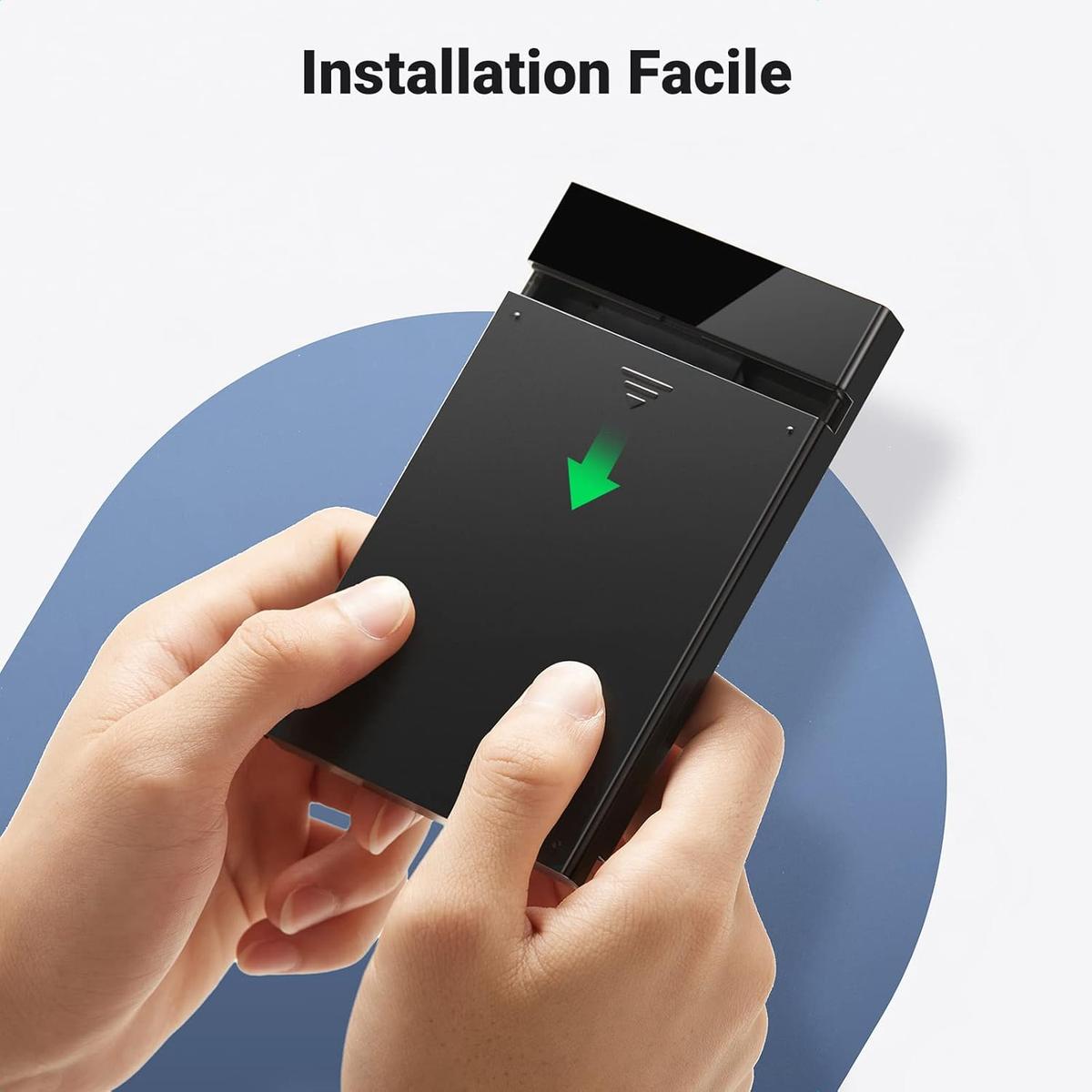 Boîtier externe UGREEN USB-C vers USB-A pour disque dur 2,5" SATA