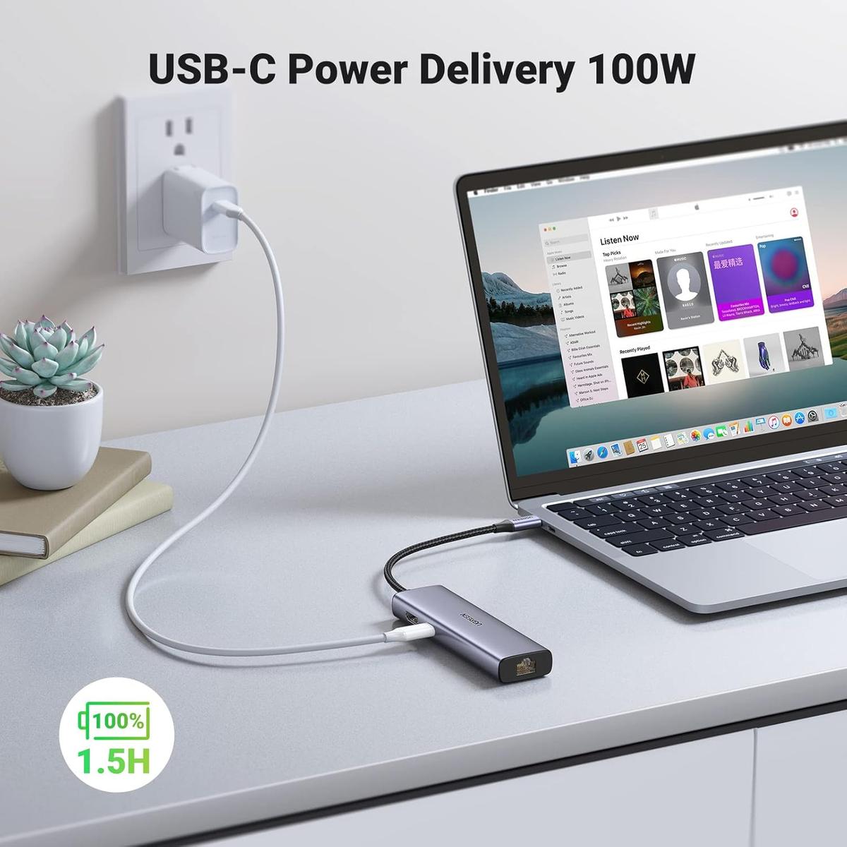 Adaptateur USB-C 7 en 1 UGREEN avec Power Delivery 100W