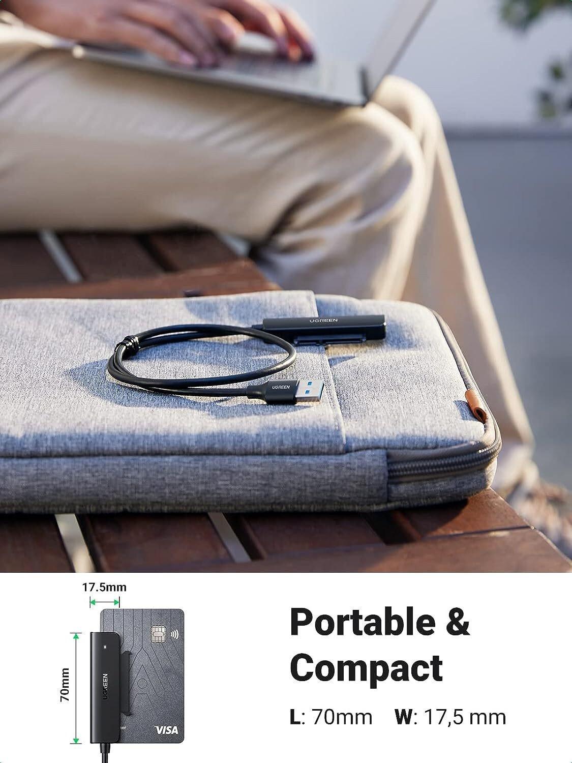 Adaptateur Ugreen SATA USB 3.0 SSD/HDD 2.5″ (70609)