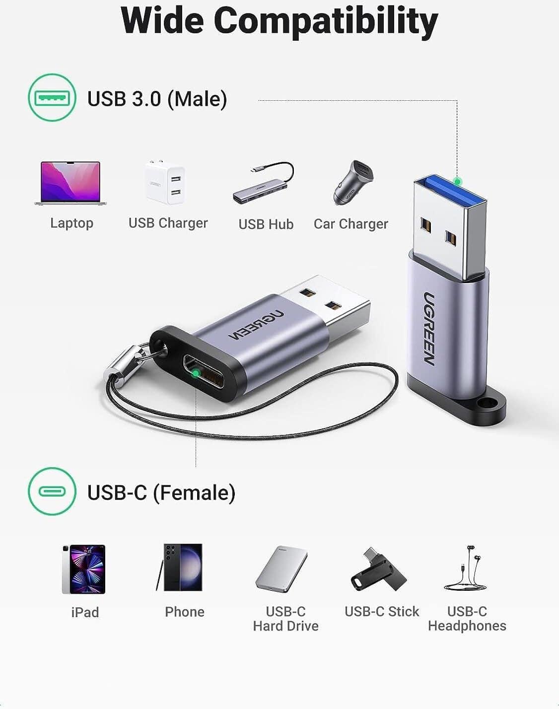 Adaptateur USB 3.0 vers USB-C Ugreen