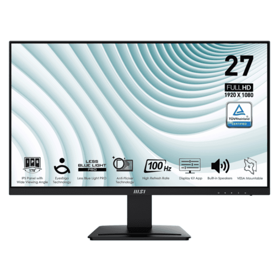 Écran IPS 27 pouces Full HD MSI Pro MP273A (9S6-3PB4CH-207)