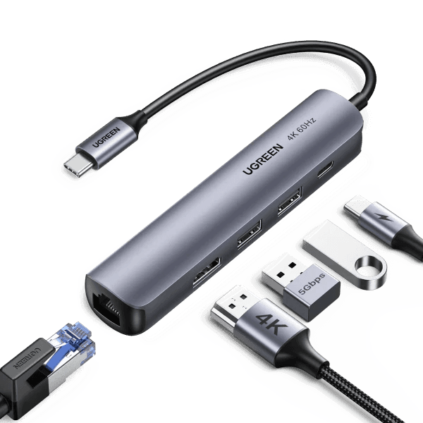 UGREEN Hub USB-C 5 en 1 (HDMI 4K@60Hz, PD 100W)