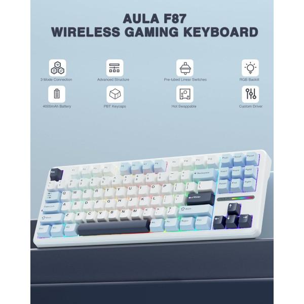 AULA F87 PRO Glacier Blue (Graywood V4 Switch)