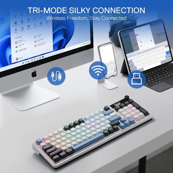 Redragon Galatin PRO K719 Wireless (Glacier Azure)