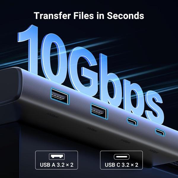 Ugreen Station d'accueil USB-C 8 en 1 (HDMI*2 + DP)