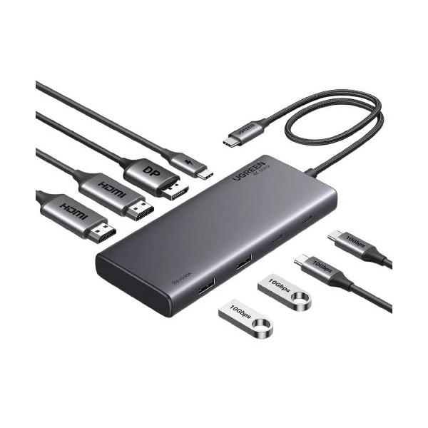 Ugreen Station d'accueil USB-C 8 en 1 (HDMI*2 + DP)