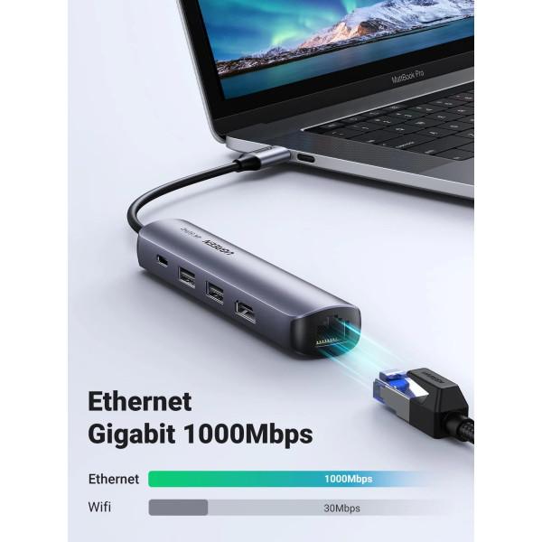 UGREEN Hub USB-C 5 en 1 (HDMI 4K@60Hz, PD 100W)