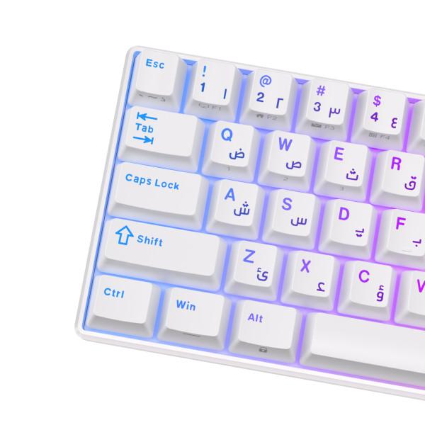 Royal Kludge RK61 White - Blue Switch (US Qwerty)