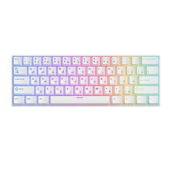 Royal Kludge RK61 White - Blue Switch (US Qwerty)
