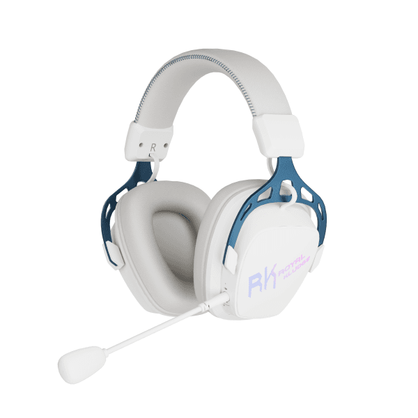 Royal Kludge RK HG103 Casque Gaming Sans Fil (Cyborg White)