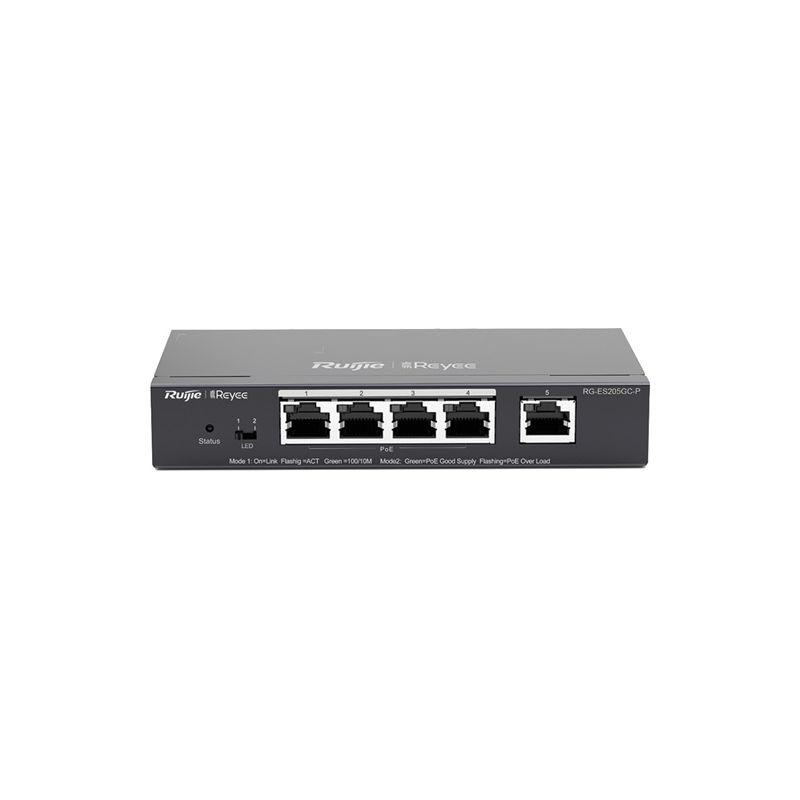 Switch Ruijie 5-Port Gigabit Smart Cloud Managé PoE (RG-ES205GC-P)