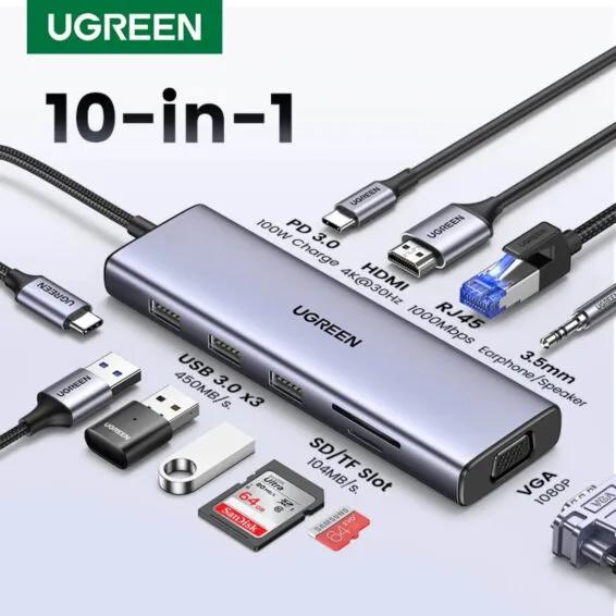 Adaptateur HUB USB-C UGREEN 10 en 1