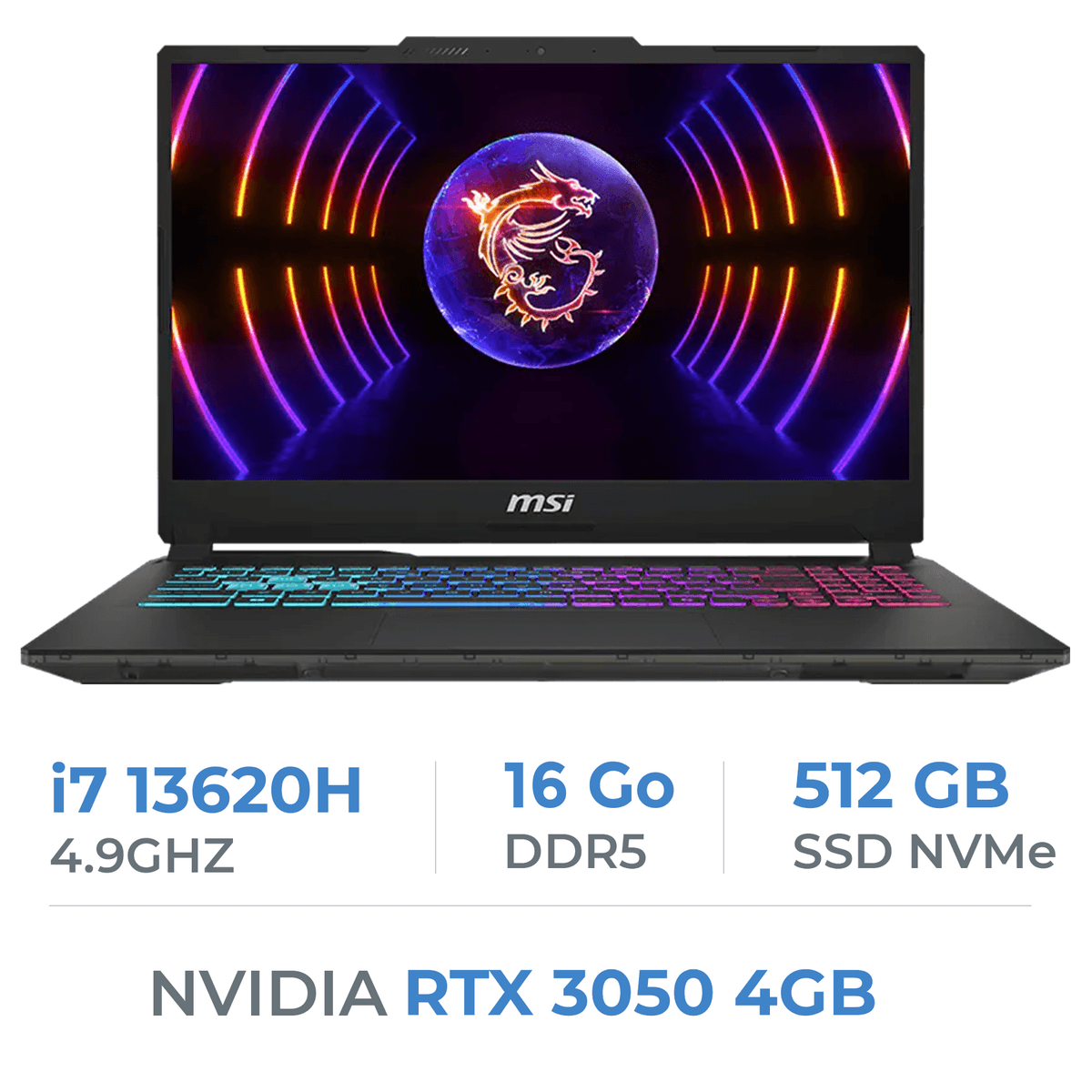 PC Portable Gamer MSI Cyborg 15 A13UC-2483FRNN i7-13620H