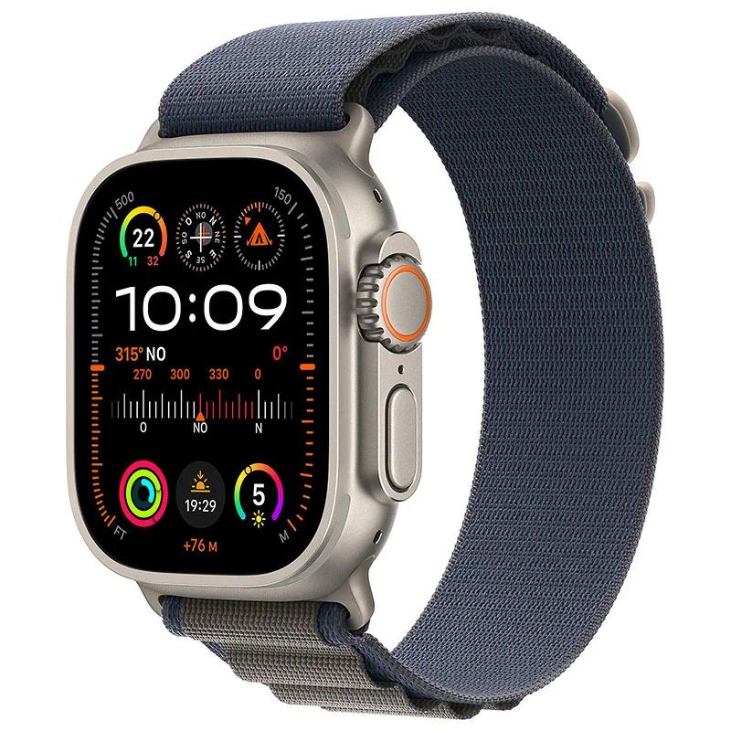 Apple Watch Ultra 2 - Boîtier Titane 49mm (GPS + Cellular) - Bracelet Océan Bleu