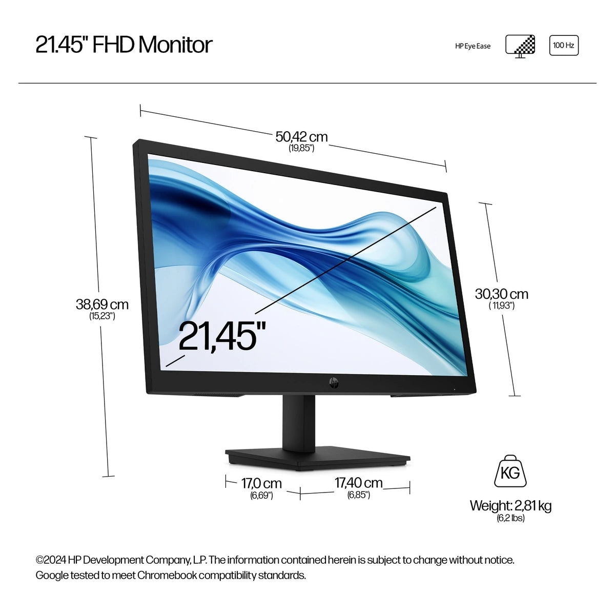 HP Series 3 Pro 322pv - Moniteur 21.45" FHD VA 100Hz