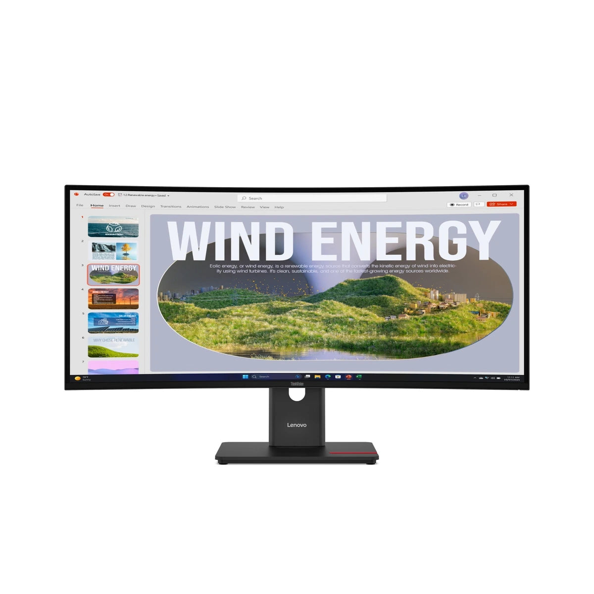 Lenovo ThinkVision T34WD-40 Moniteur Incurvé 34" WQHD VA 120Hz