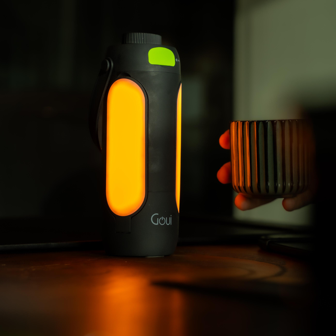 Goui Trio Lampe Ambiante Pliable – Enceinte Bluetooth et Power Bank 8000mAh