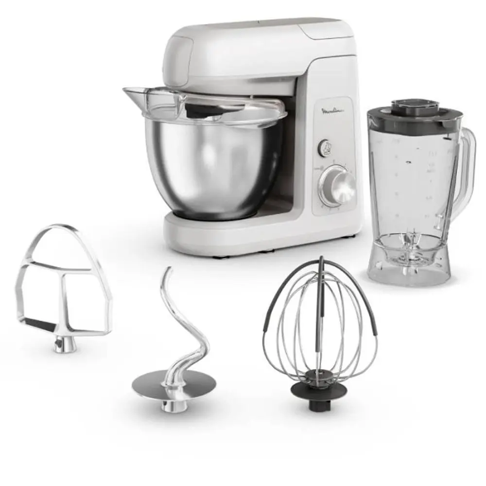 Robot multifonction 4,6L 8 vitesses 1100W gris avec kit accessoires