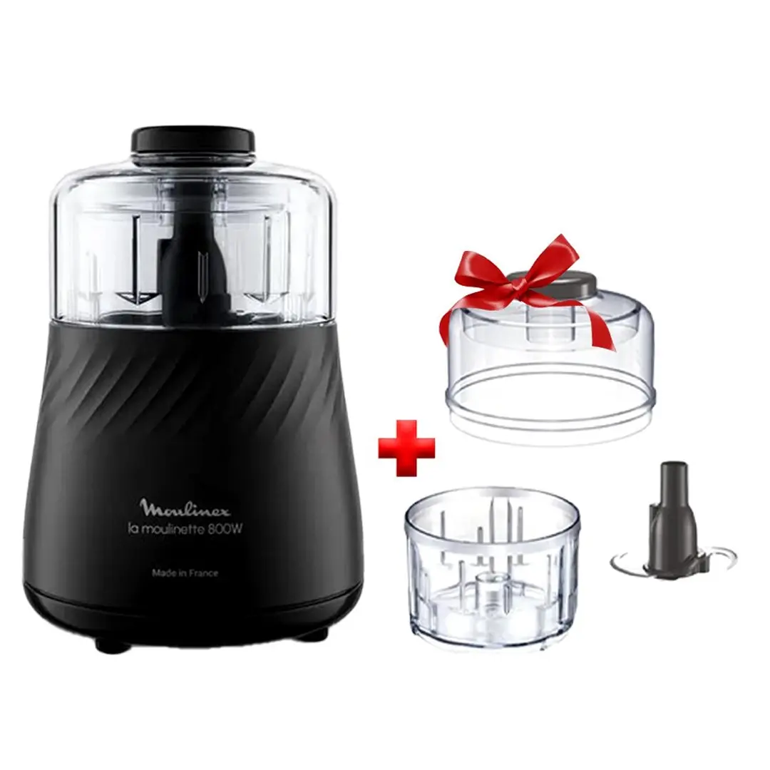 Moulinette 1000W avec bol gratuit Noir
